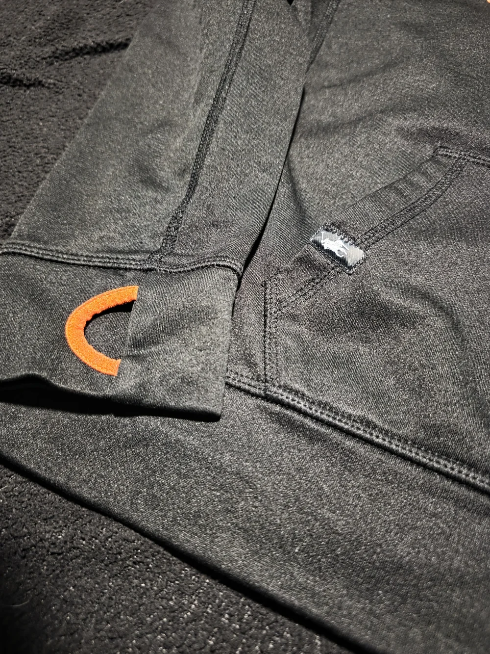 Ralph Lauren Polo Sport Black Hoodie with Orange Accents